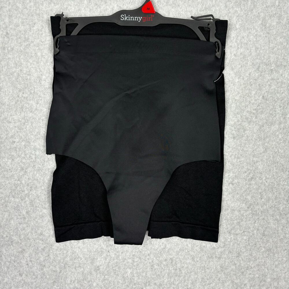Skinnygirl Smothers Shapers Medium Black Short Thong‎ High Waist Thigh 2 Pack